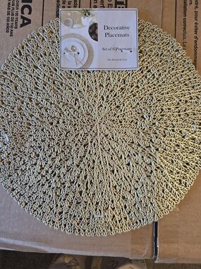 Decorative Gold Placemat - Set of 6